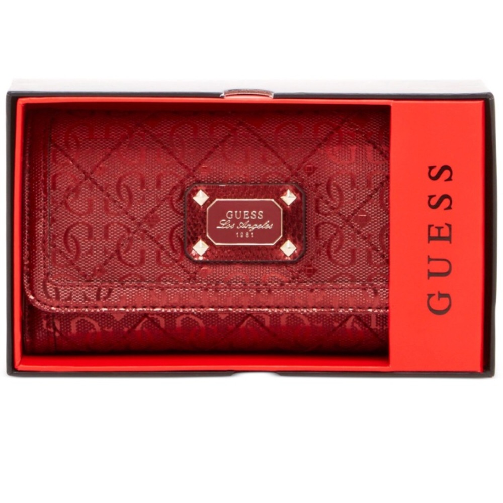🌹 Guess women’s shiny Juliet trifold wallet
